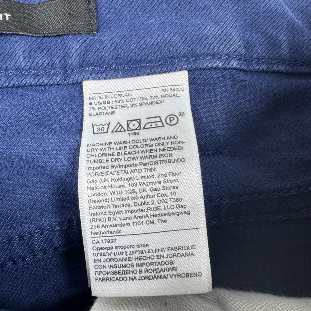 Banana Republic Traveler Slim Fit Blue Chinos Pants Mens‎ 40x33 Cotton Blend